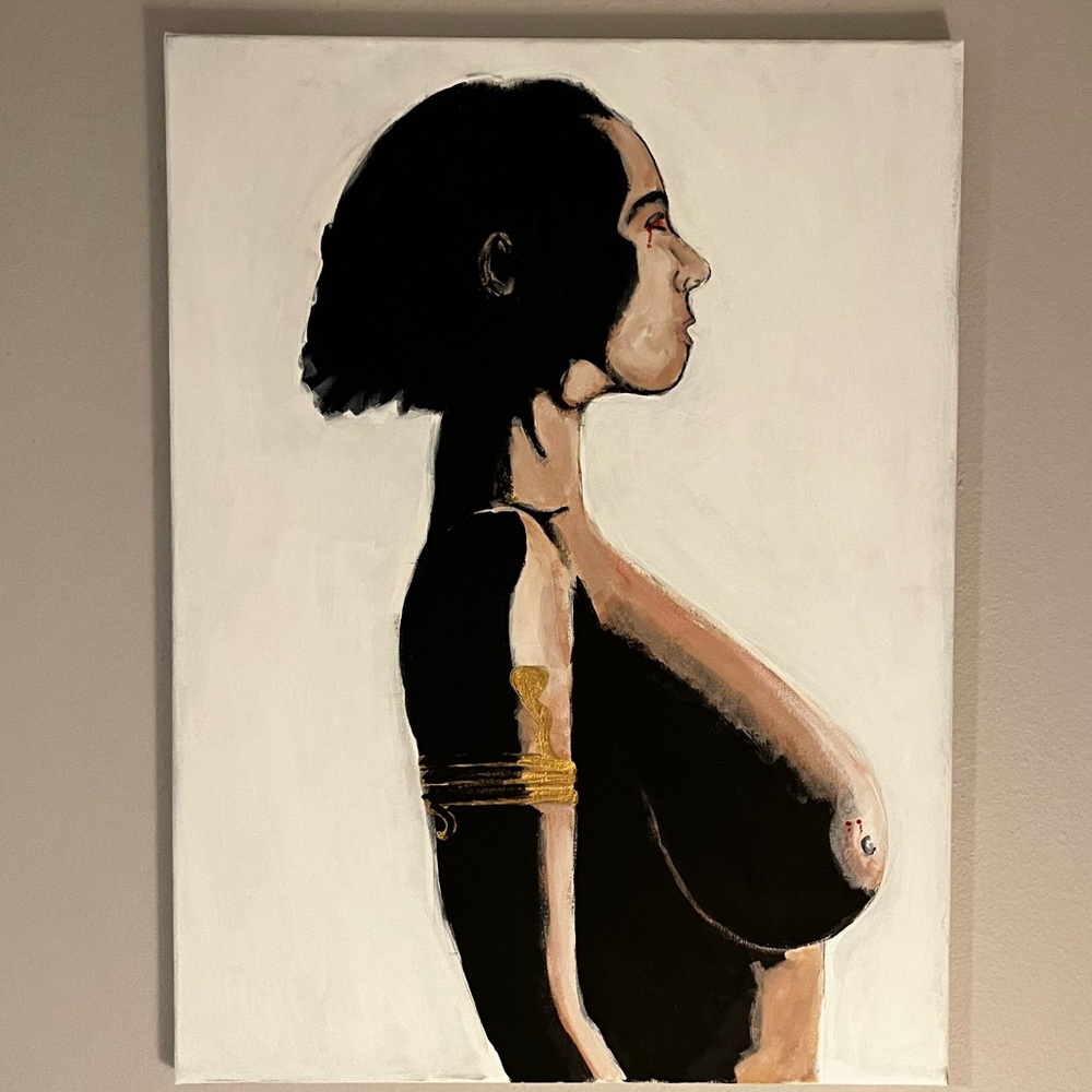 (Original) The Death of Cleopatra ( 18 x 24 | Acrylic on Canvas, 2024)